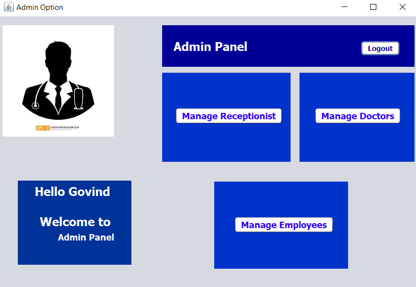 admin panel